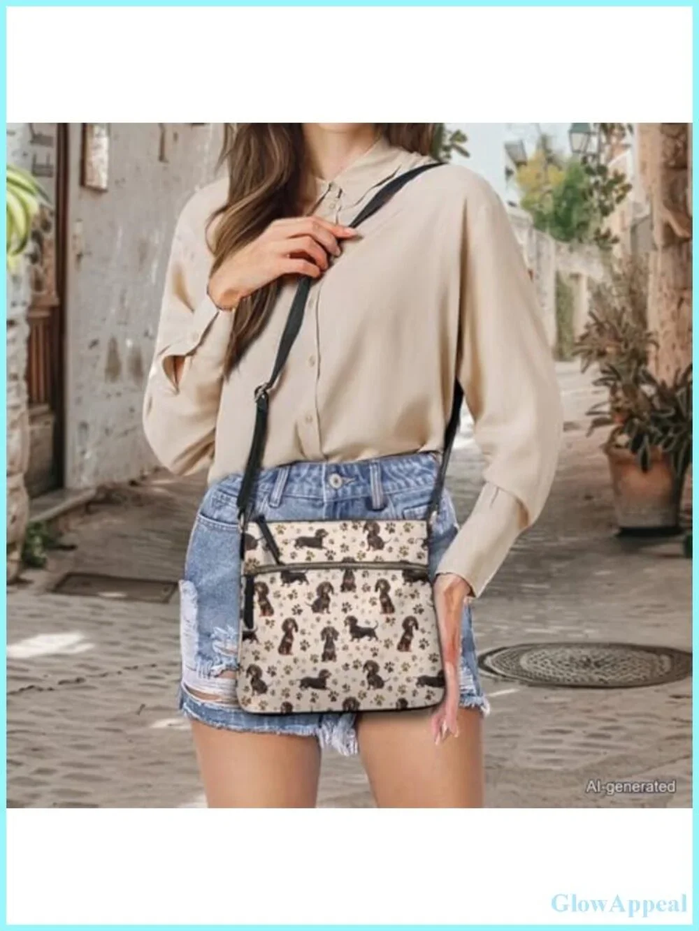 Hobo Crossbody Shoulder Bag Multi Pocket Satchel Adjustable Strap
